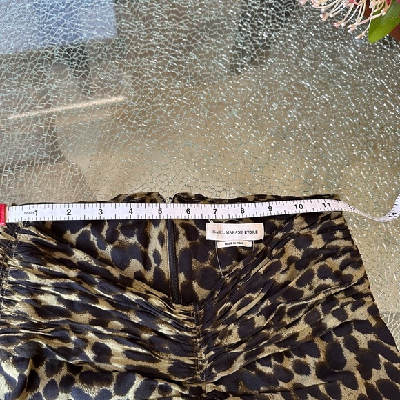ISABEL MARANT ÉTOILE COLEEN GATHERED LEOPARD PRINT SKIRT. NEW - Picture 10 of 11